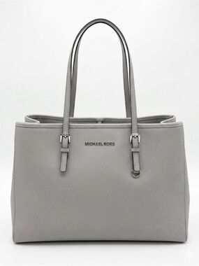 Michael Kors Jet Set Travel Large Saffiano Tote - Pearl Grey